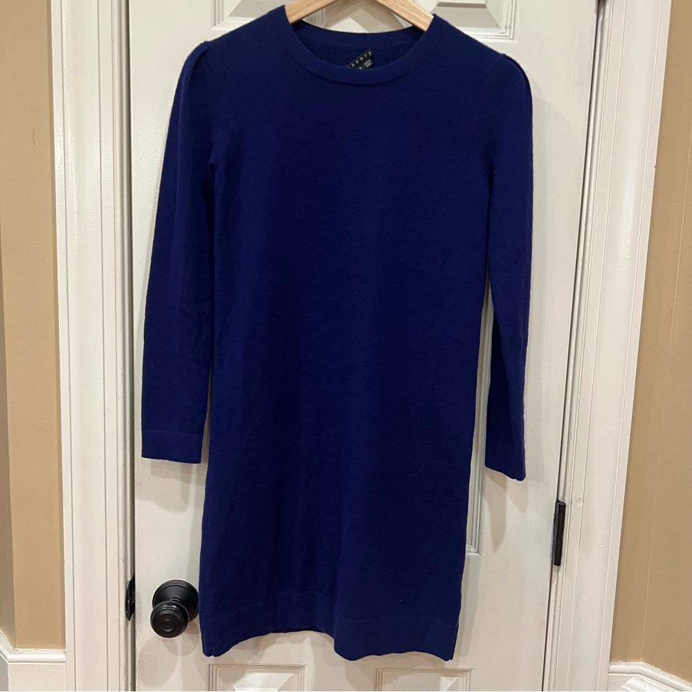 Theory Jiya C 100% Cashmere Sweater Dress Blue Women’s Small